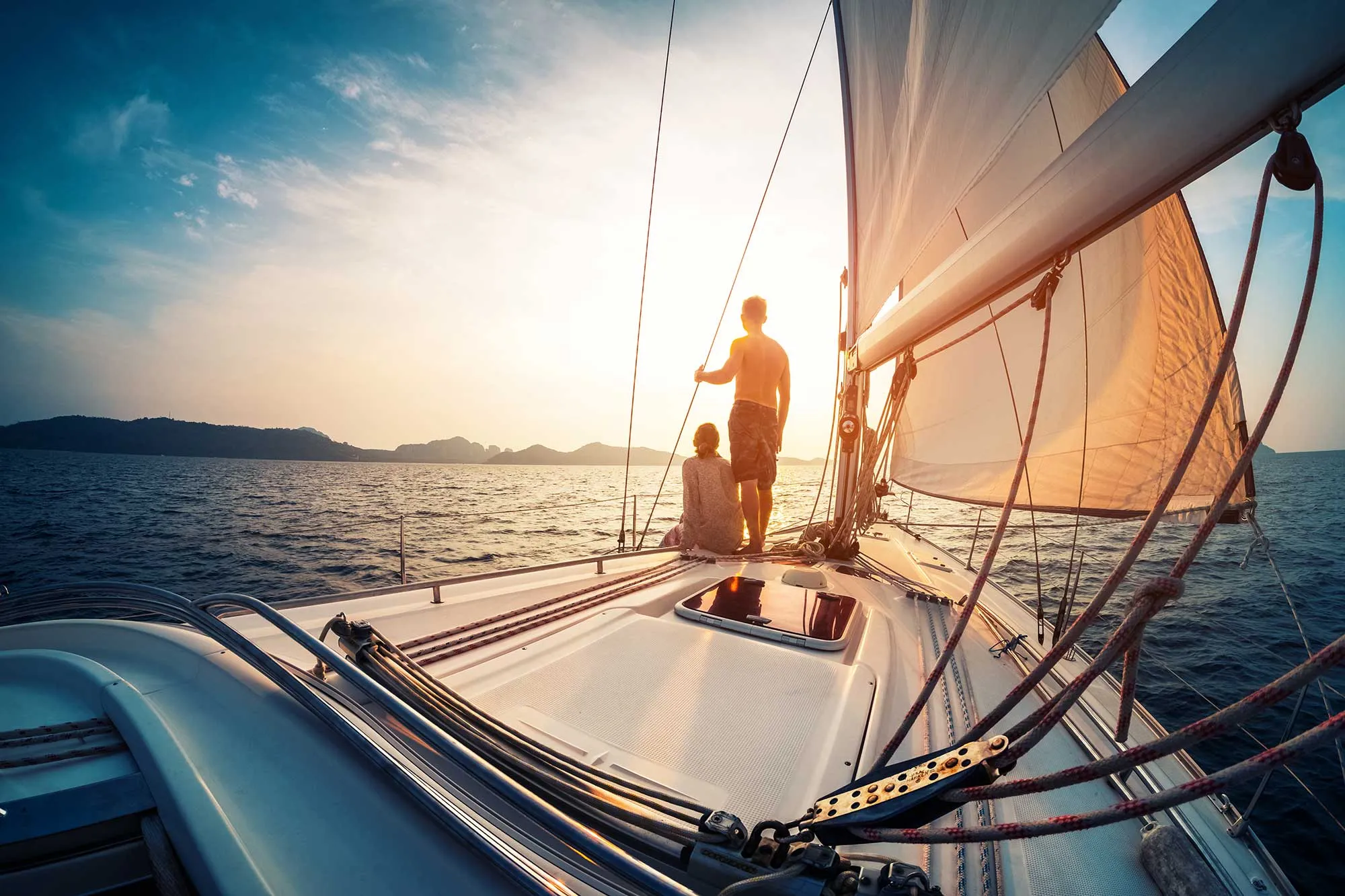 couple on boat